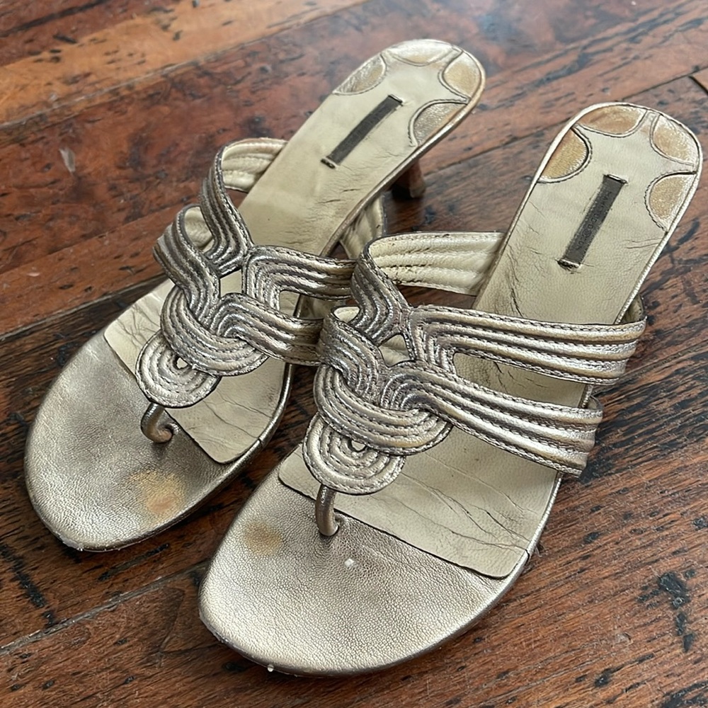 Max Studio Gold Leather Sandal